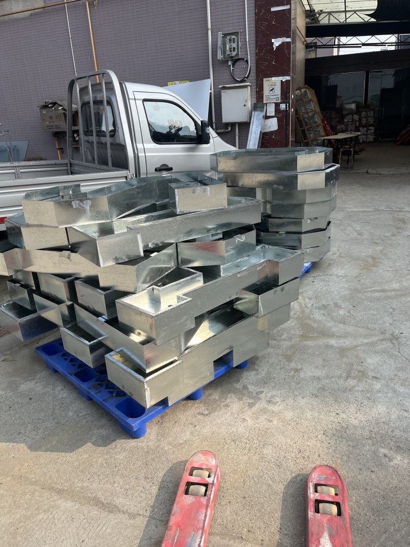 Finished marquee letters stacked on pallets awaiting dispatch